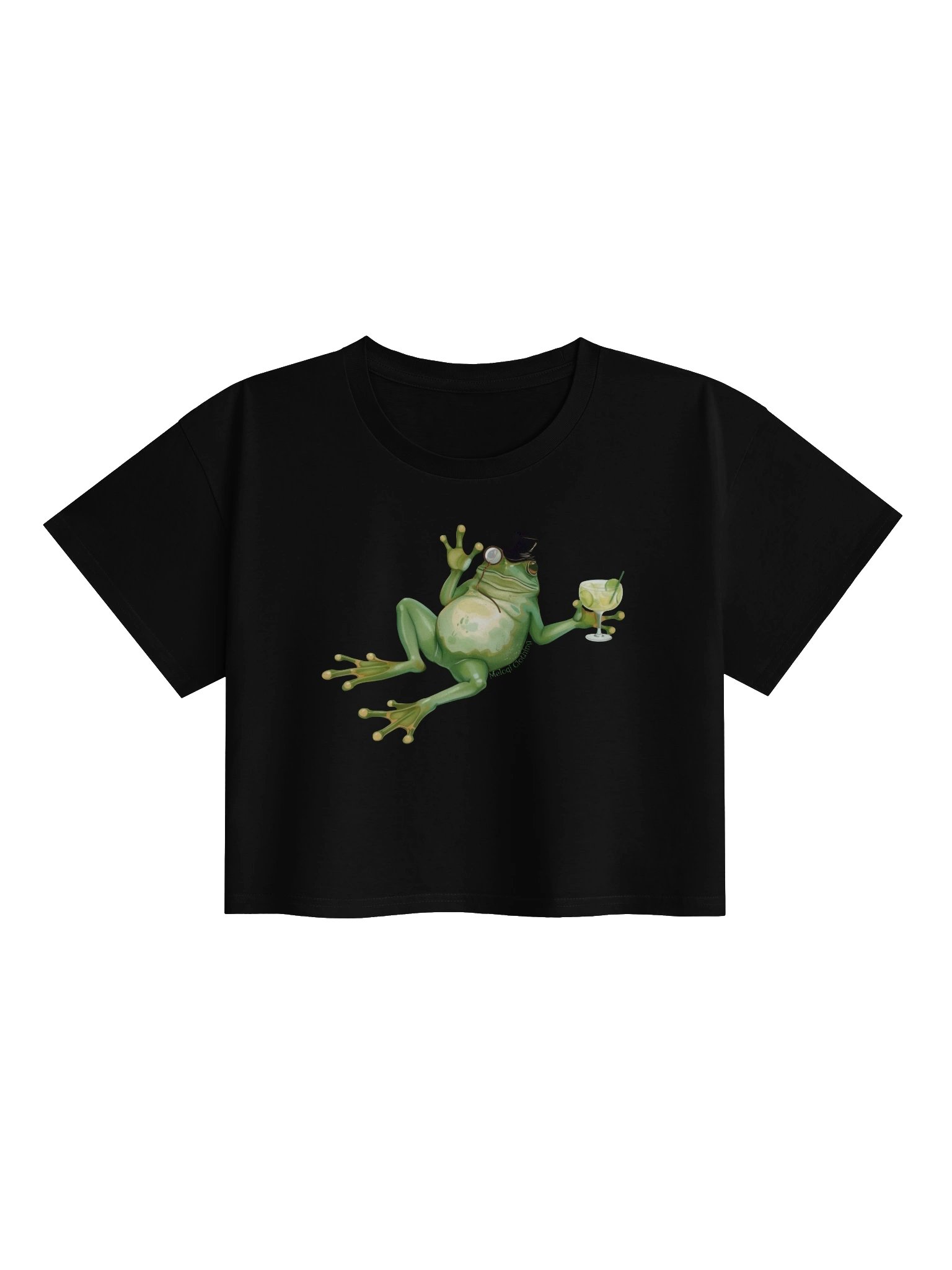 Sophisticated Frog Monocle Crop Top product image (5)