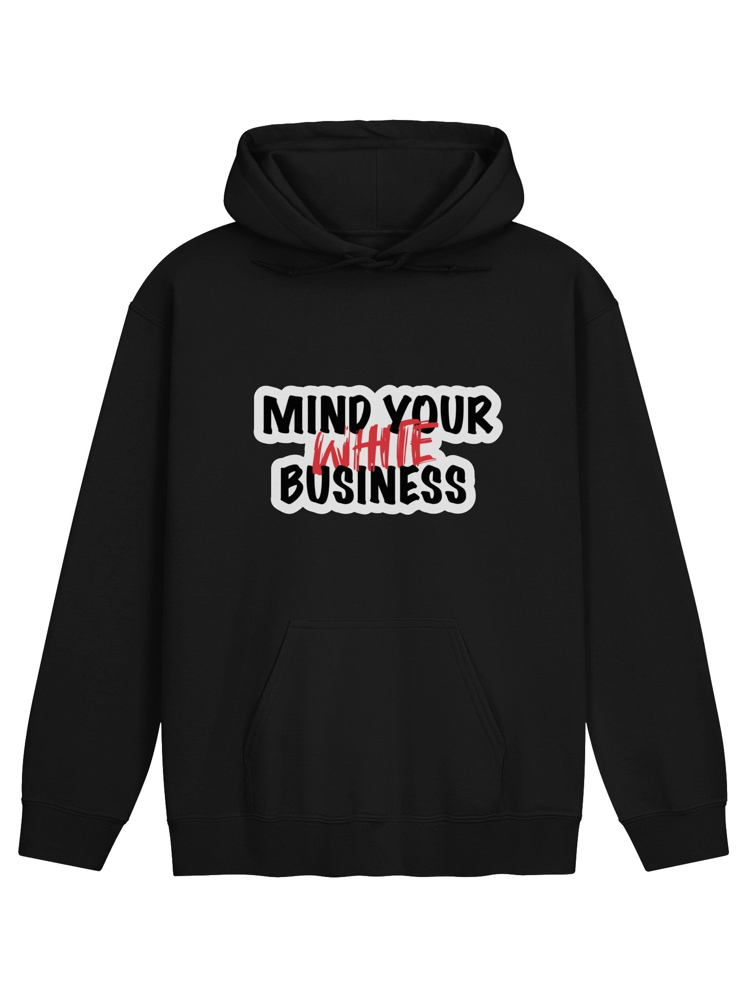 MIND YOUR WHITE BUSINESS HOODIE product image (1)