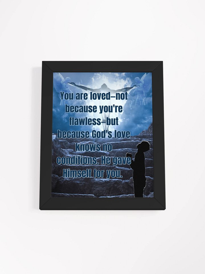Christian Wall Decor | Framed Scripture Poster in Black, White, Natural | Multiple Sizes product image (1)