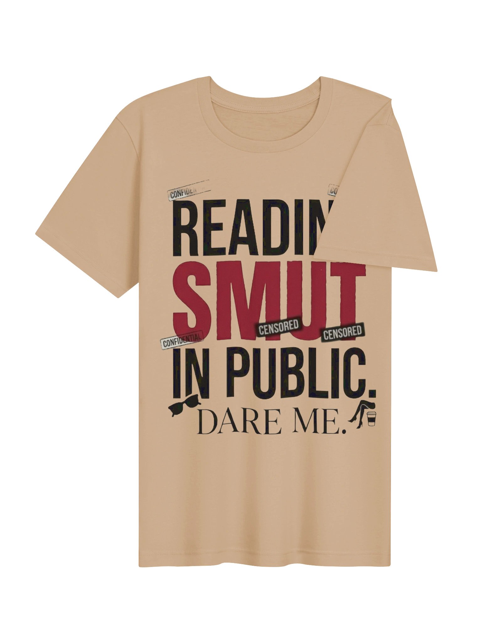 Reading Smut in Public Dare Me Spicy Romance Reader T-Shirt for BookTok Girls product image (4)