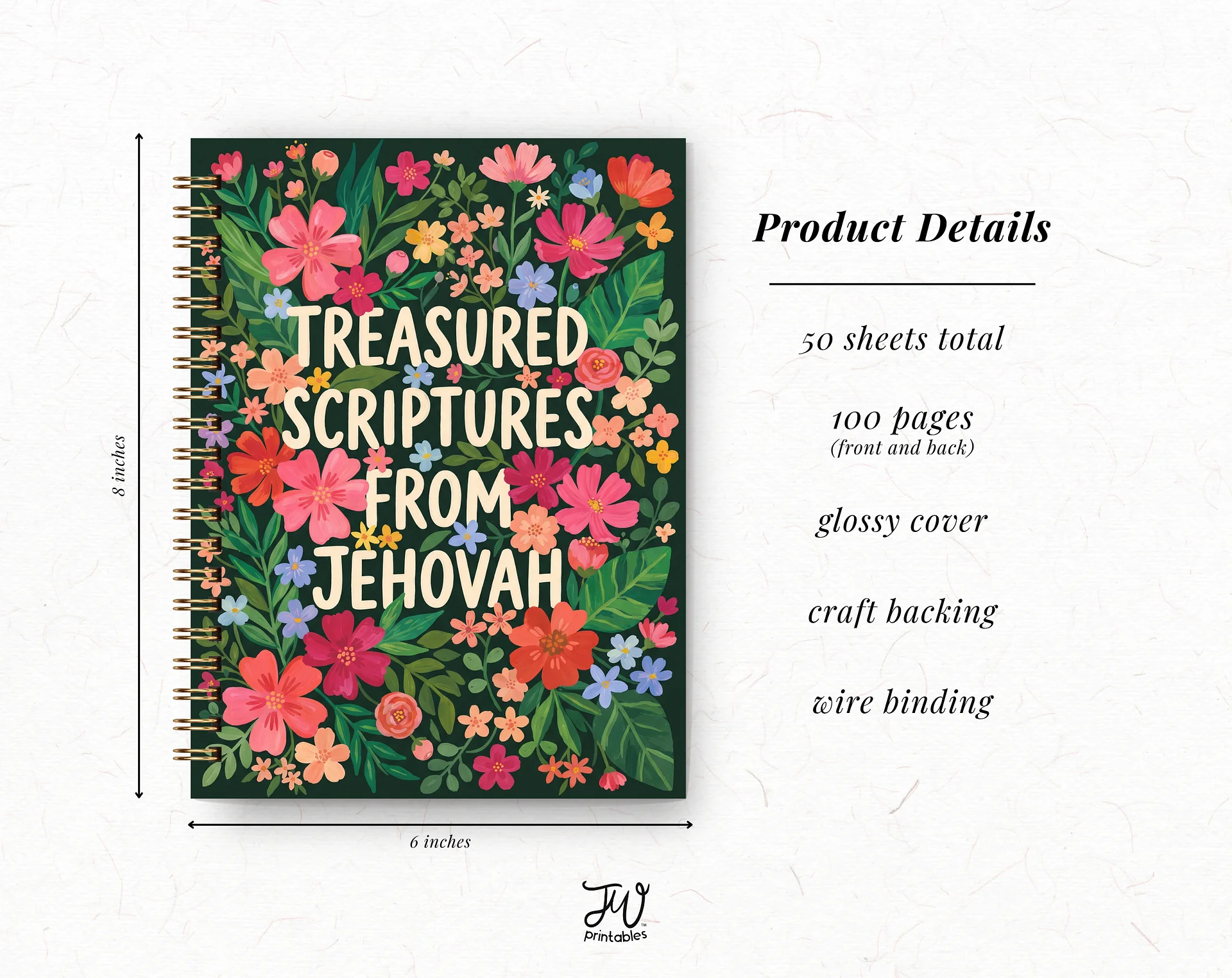 100 Treasured Scriptures Prompted Journal product image (5)