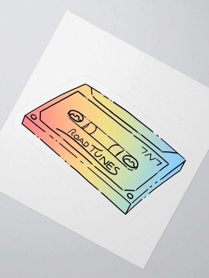 Road Tunes Cassette (Rainbow) - Kiss Cut Sticker product image (6)