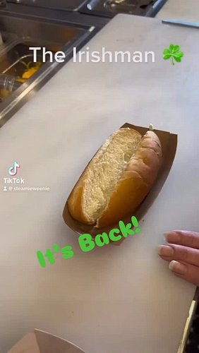 ☘️IT’S BACK☘️
The Irishman!  Get ready for St. Patrick’s Day with our beer brat topped with corned beef, Guinness mustard and...