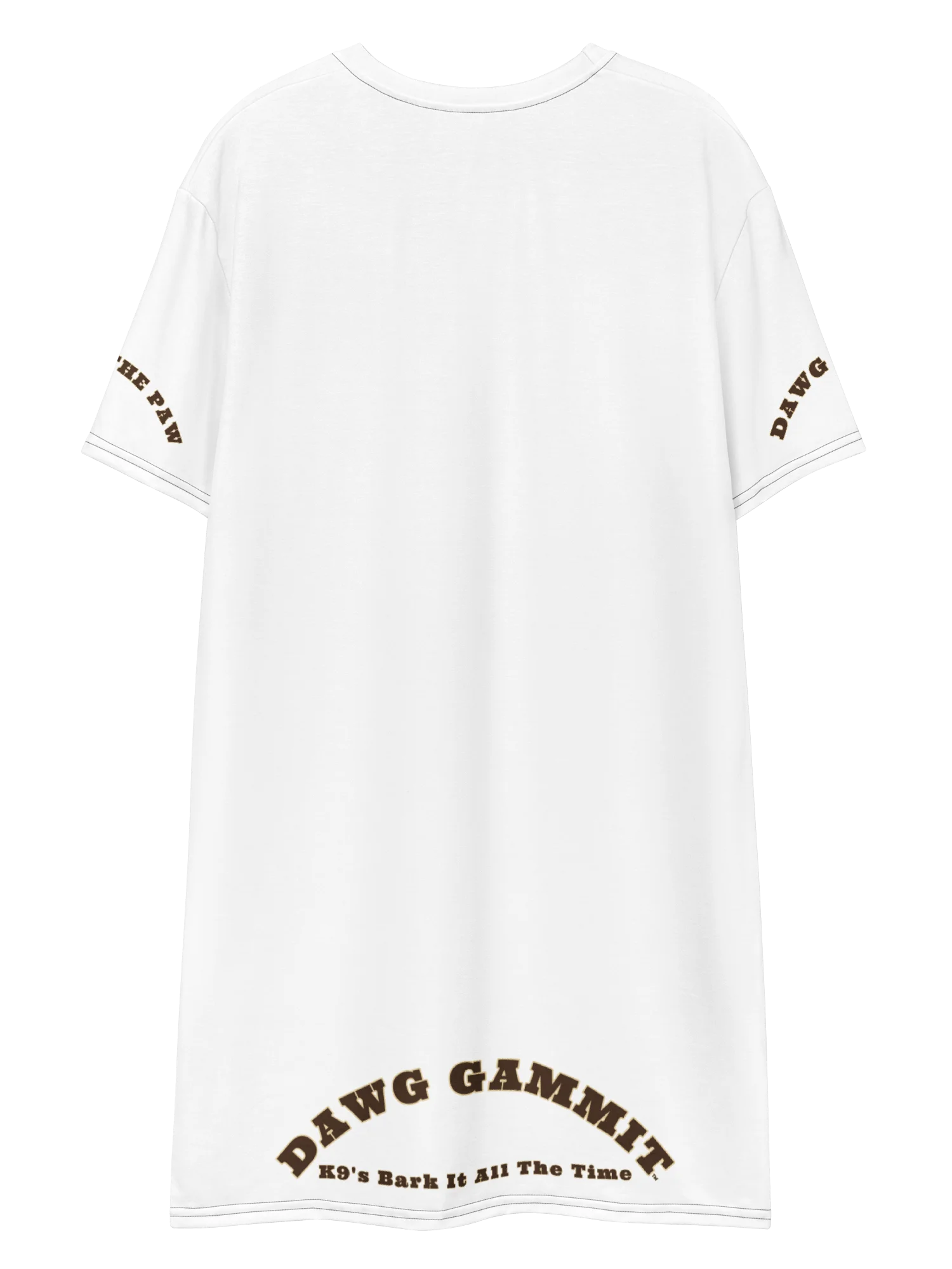 DAWG GAMMIT™ WANTED White Poodle T-shirt Dress product image (3)
