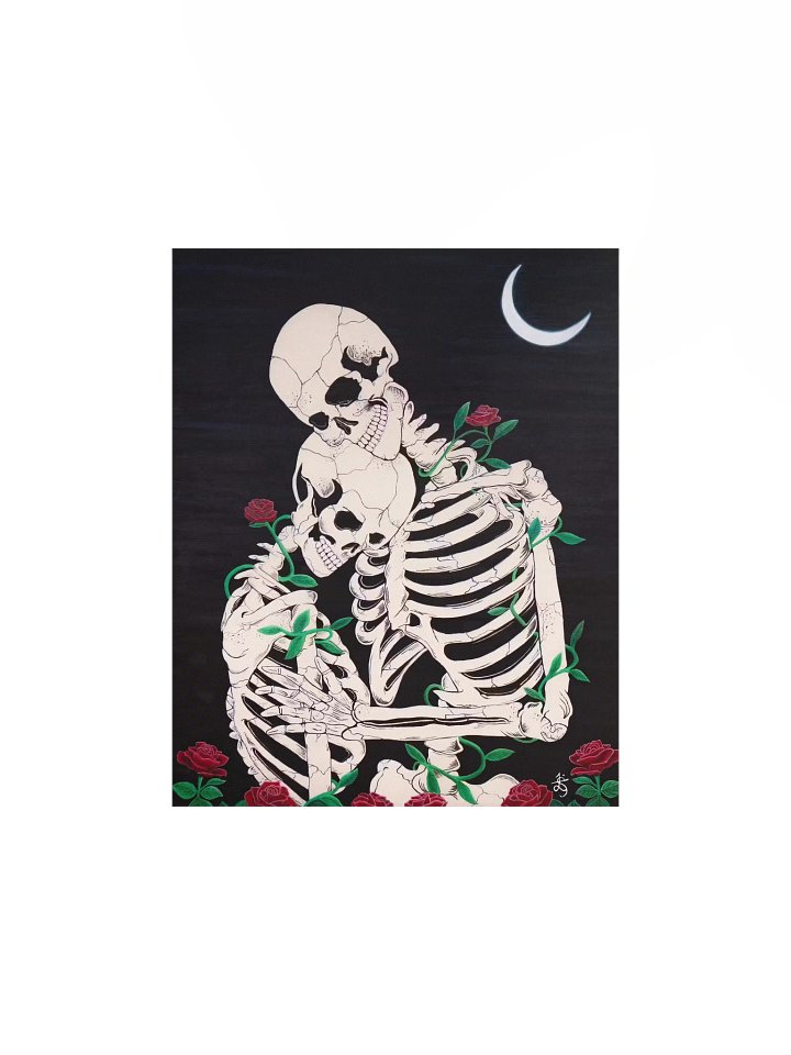 Skeleton Lovers Original Art Print product image (1)