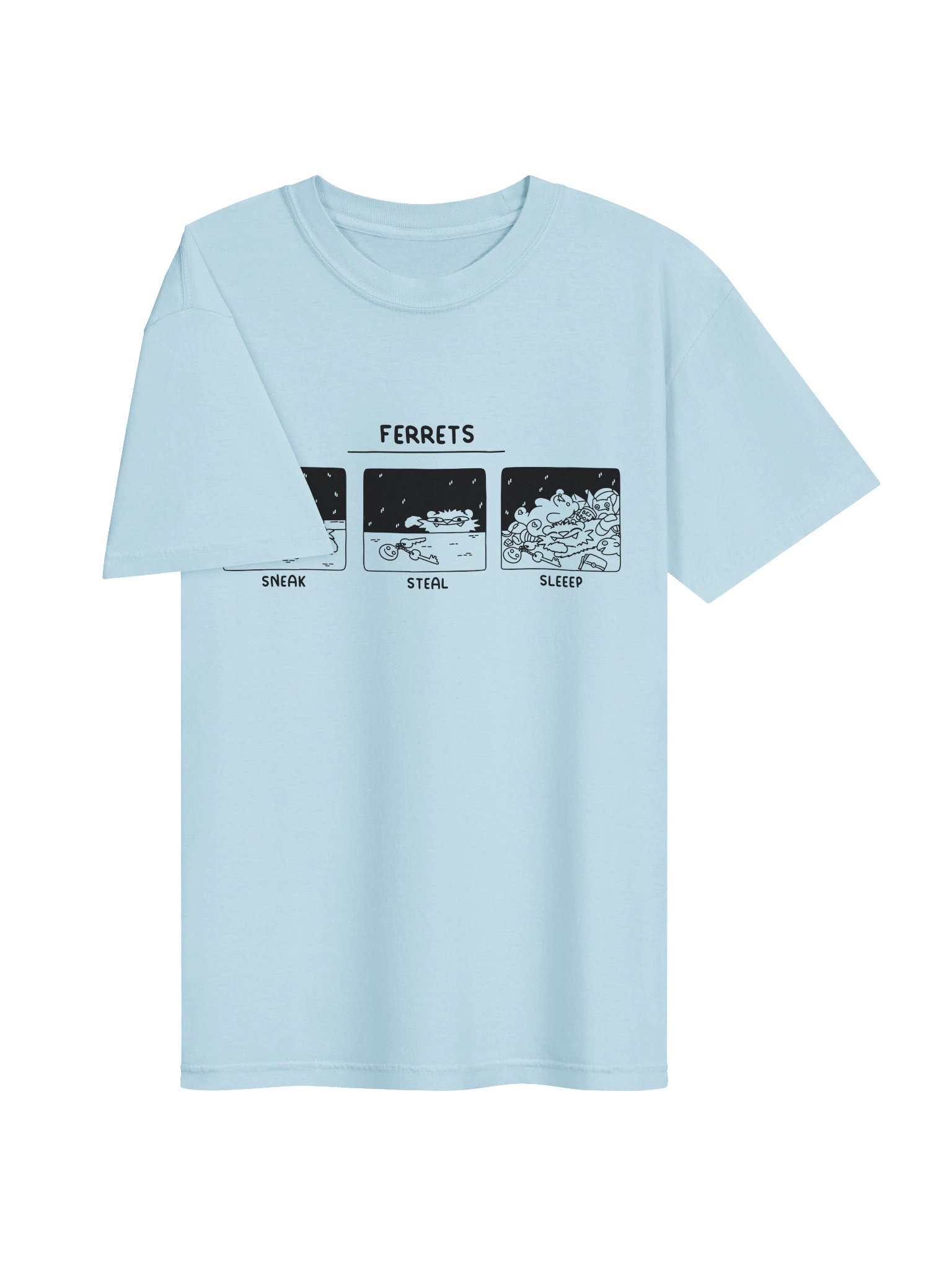 Ferrets | Sneak Steal Sleep | T-Shirt product image (2)