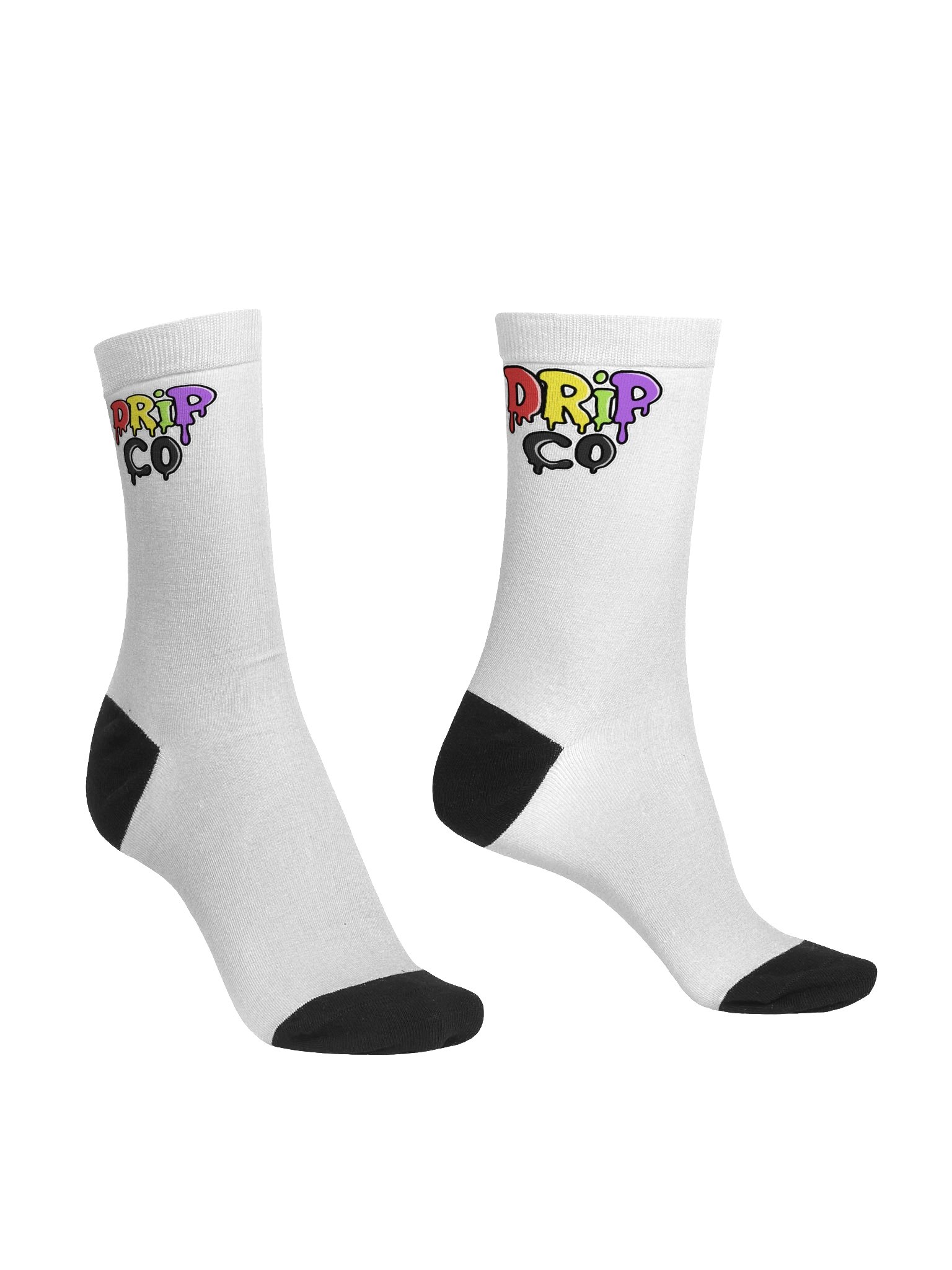 Colorful Drip Logo Crew Socks product image (3)