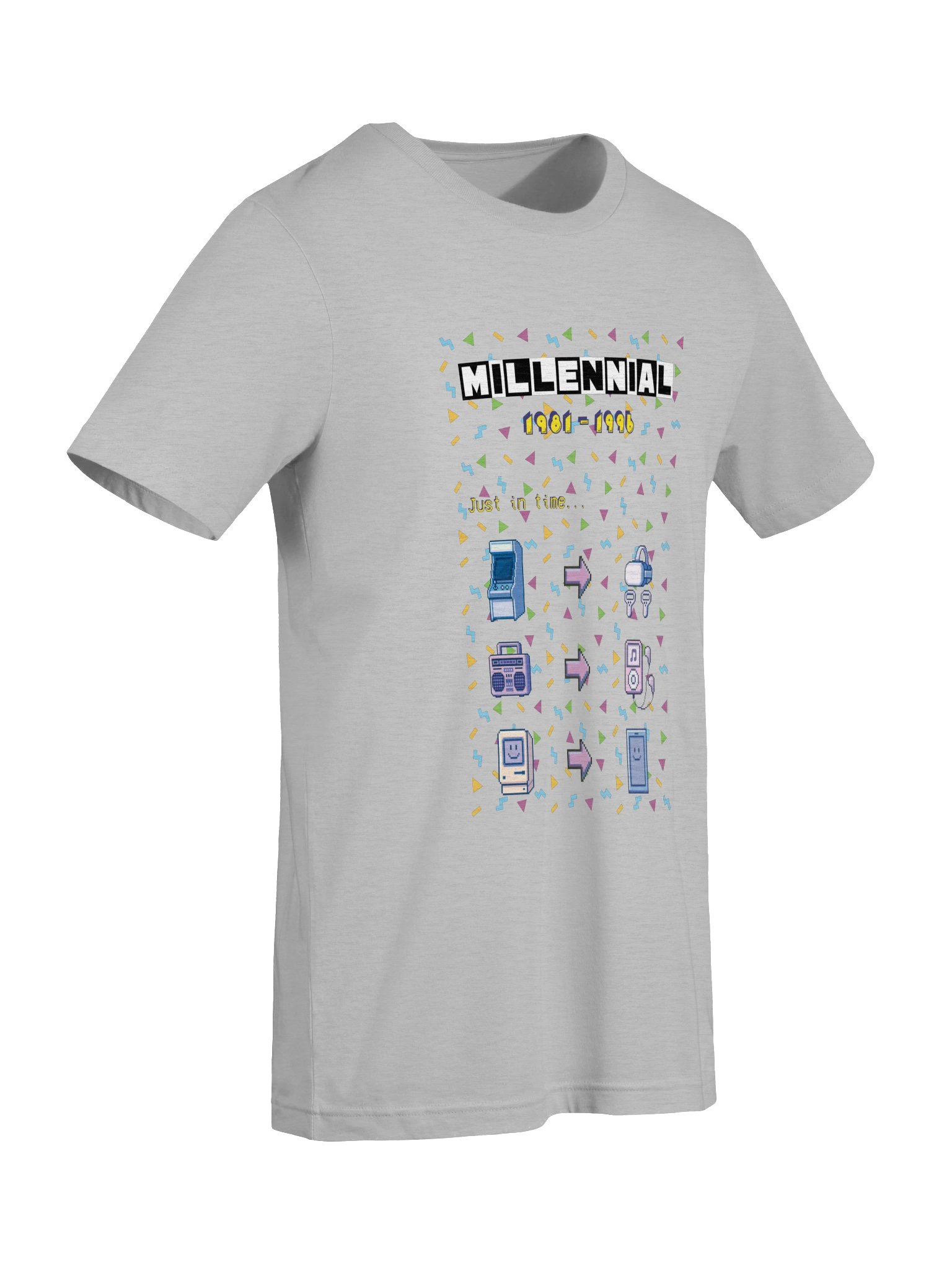 Millennial Tech Evolution Retro Tee - Blue Theme product image (8)