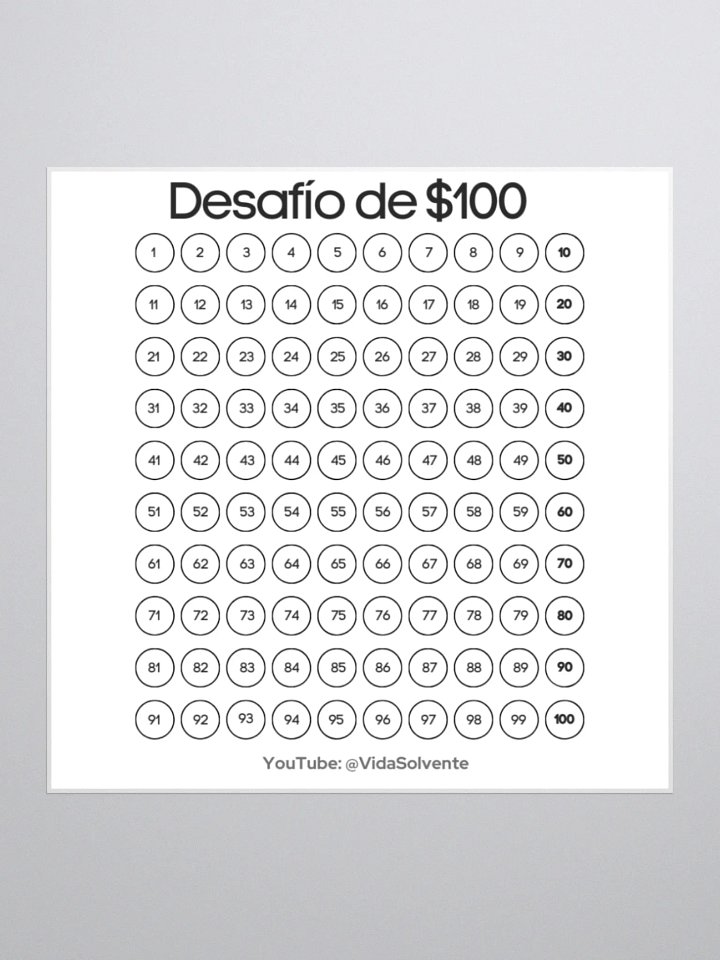 Pegatinas del desafío del ahorro de $100 product image (1)