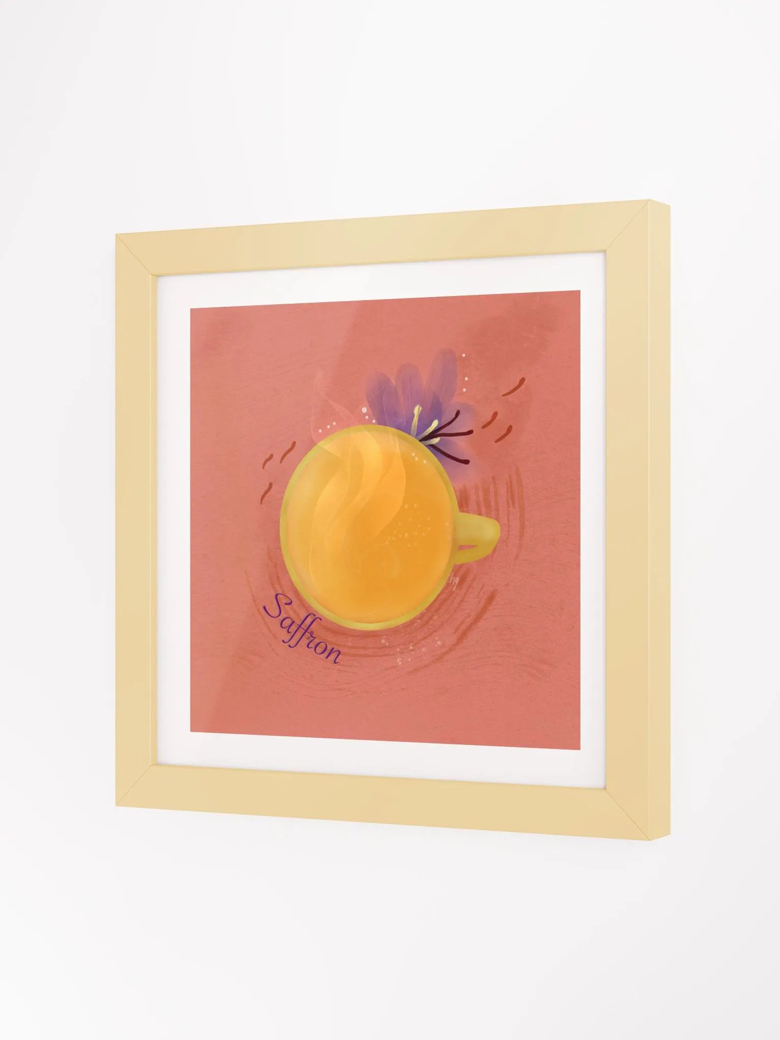 Saffron Herbal Tea Framed Poster product image (1)