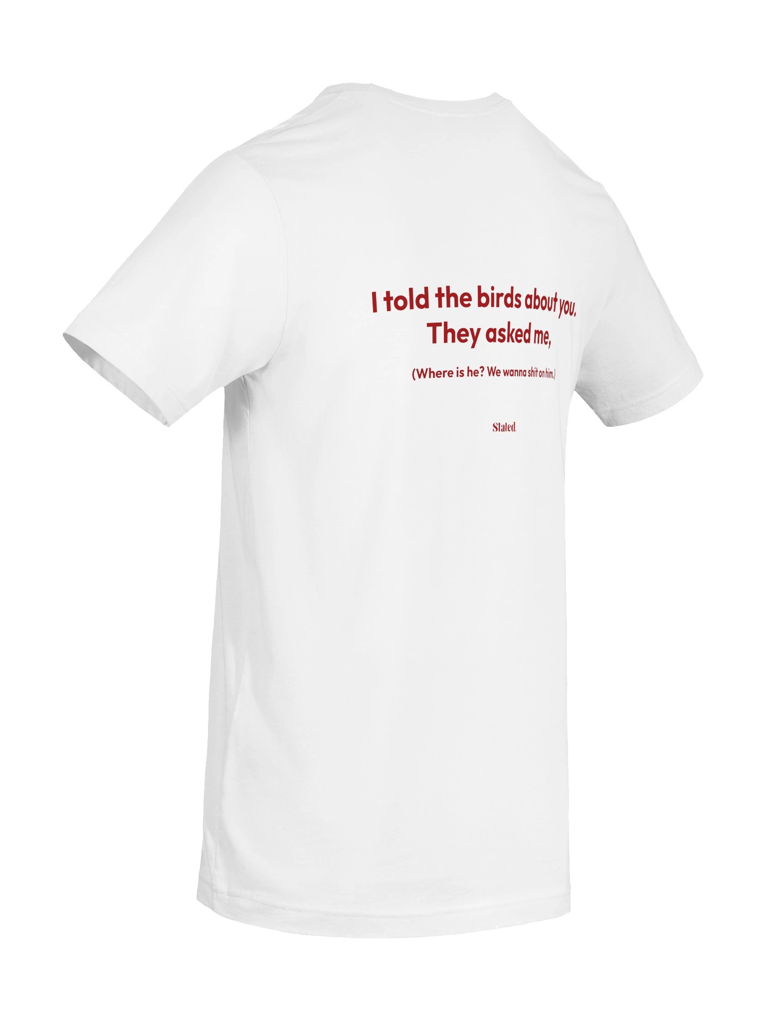 I told the birds about you. They asked me, (Where is he? We wanna shit on him.) product image (3)
