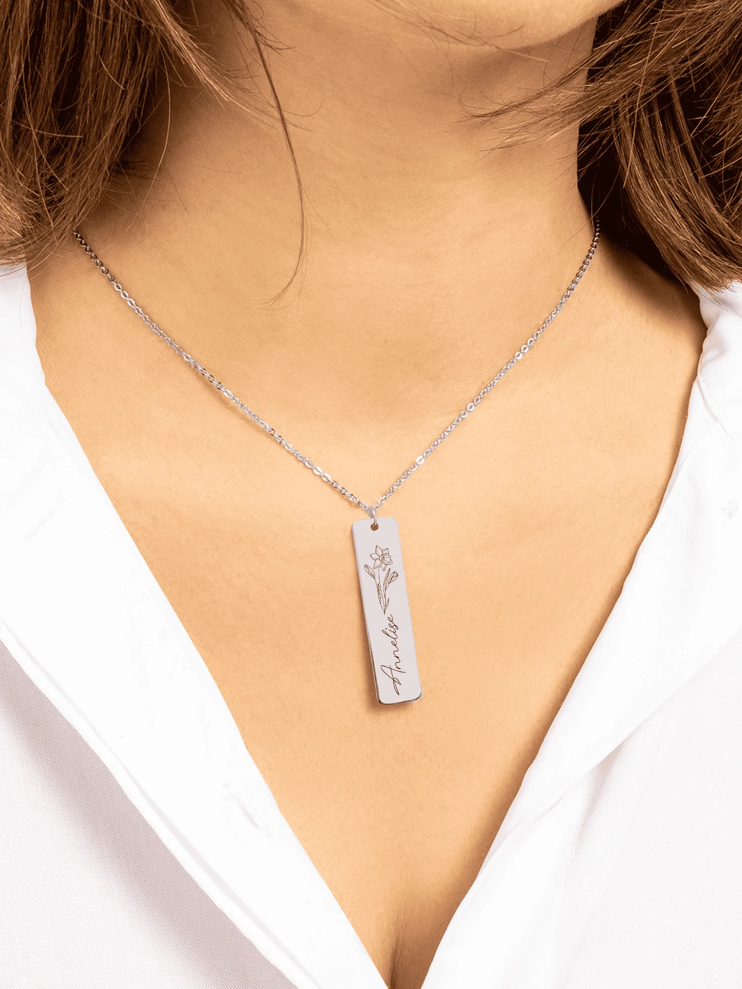 Time to Bloom Necklace - Custom Name & Birth Flower Necklace product image (3)