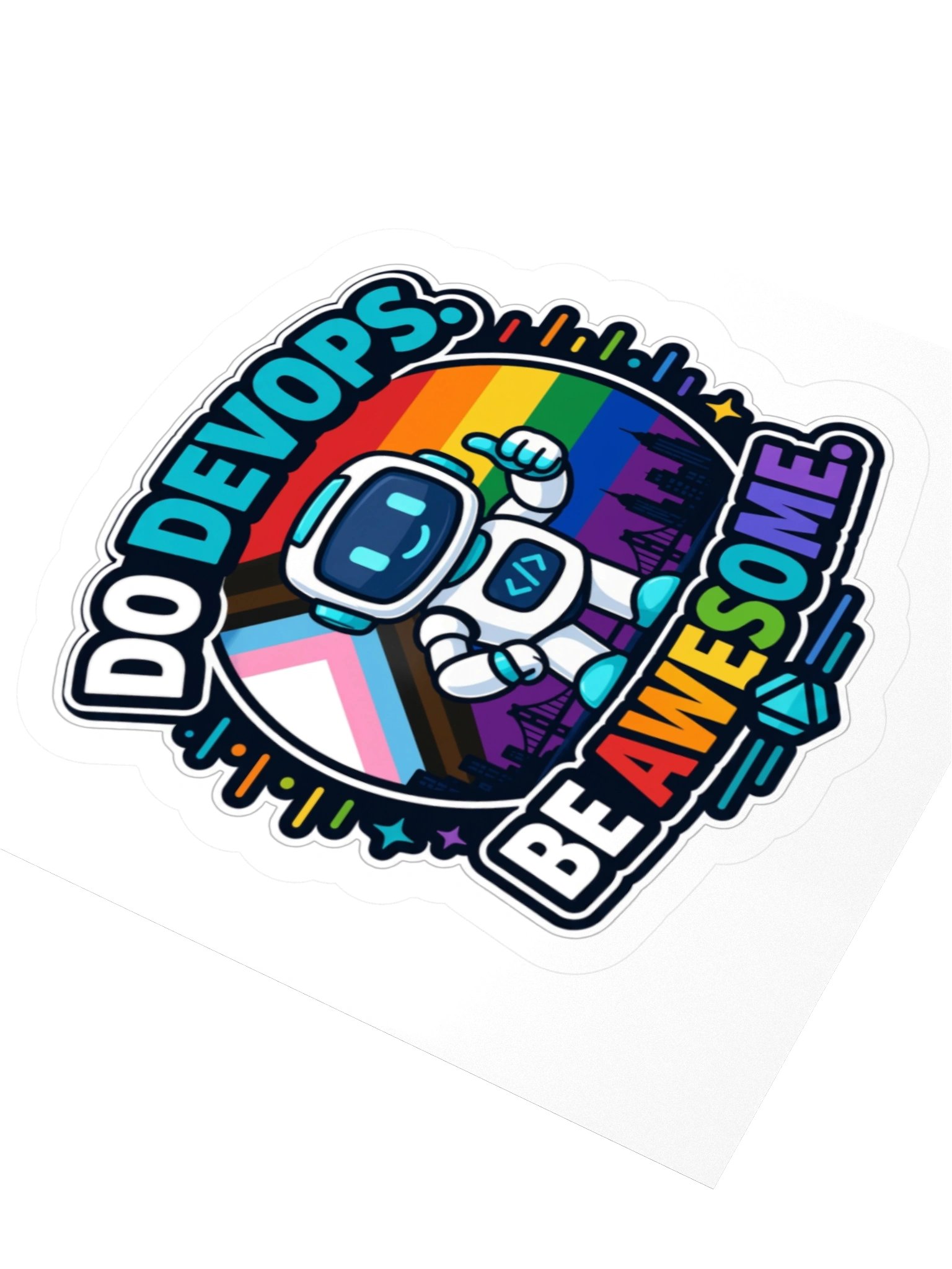Do DevOps. Be Awesome. Robot Sticker product image (11)