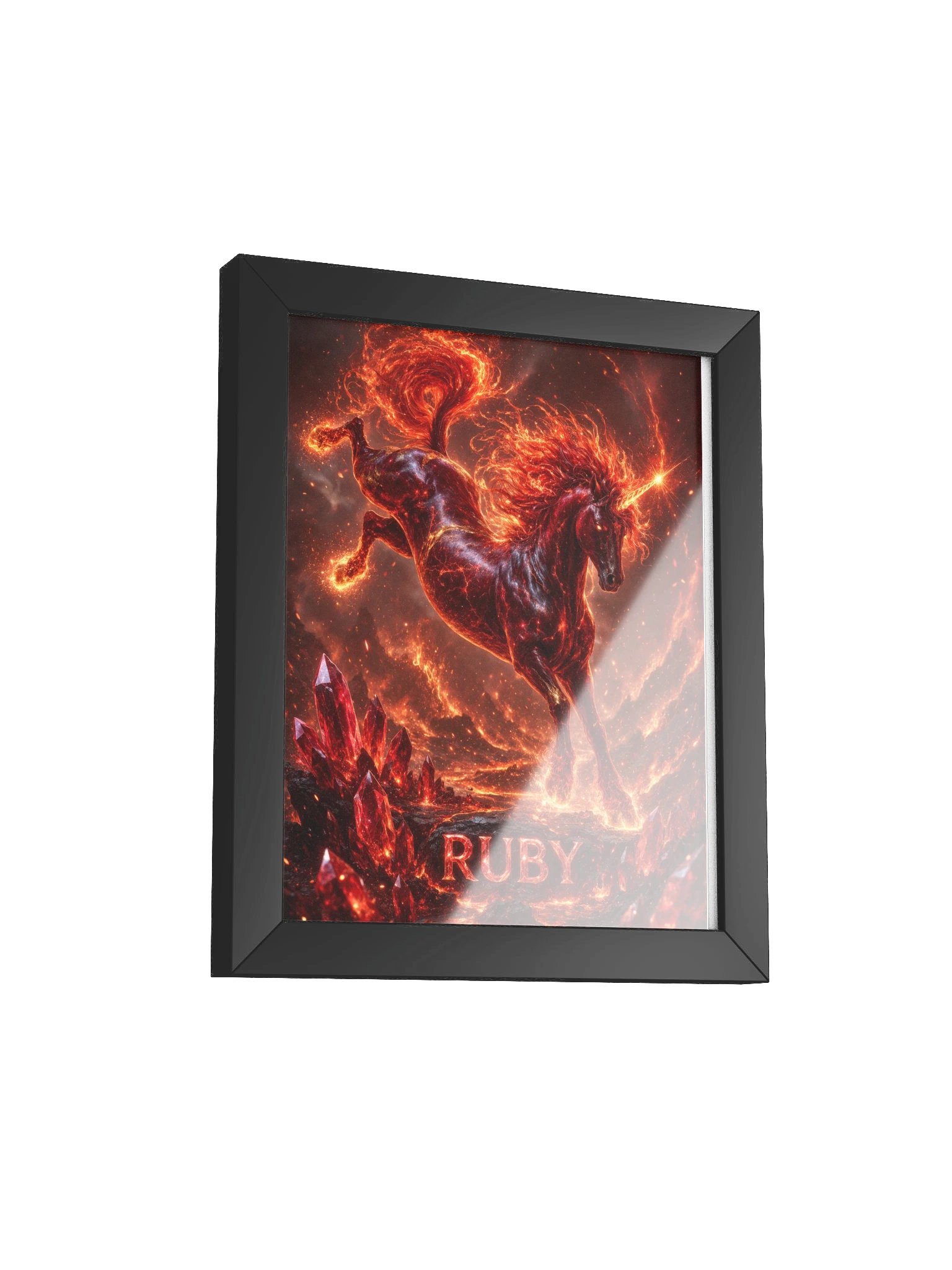Ruby Unicorn Framed Poster product image (100)