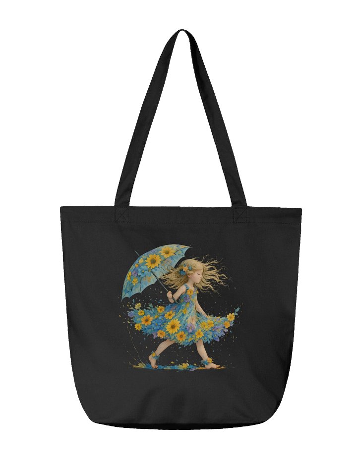 Cottagecore Wildflower Tote Bag With Girl And Daisy Umbrella product image (4)