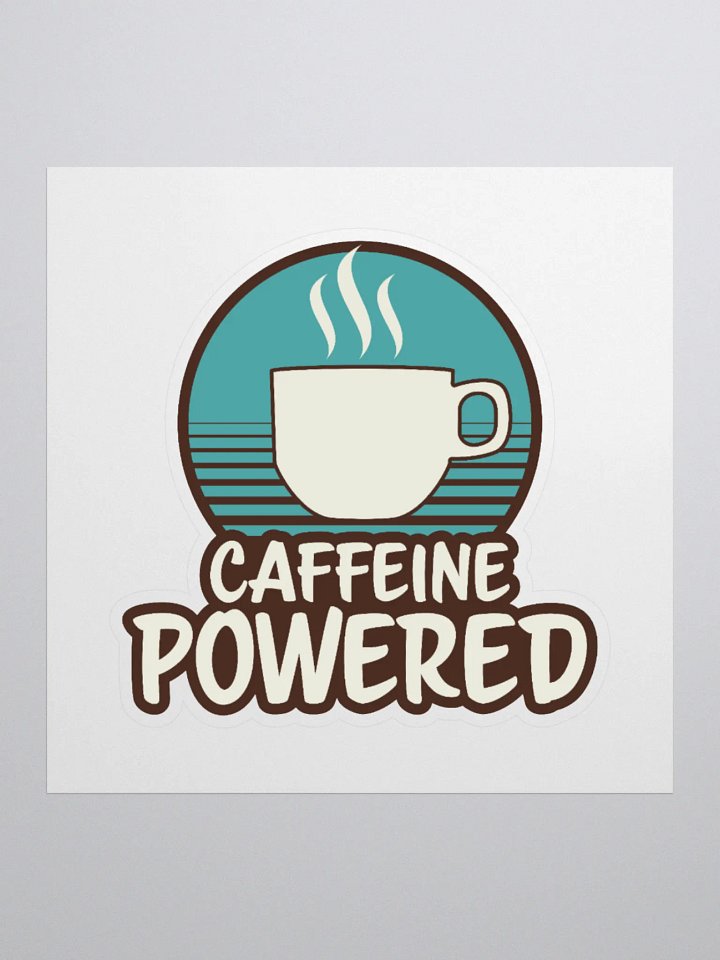 Caffeine Powered Retro Sticker product image (1)