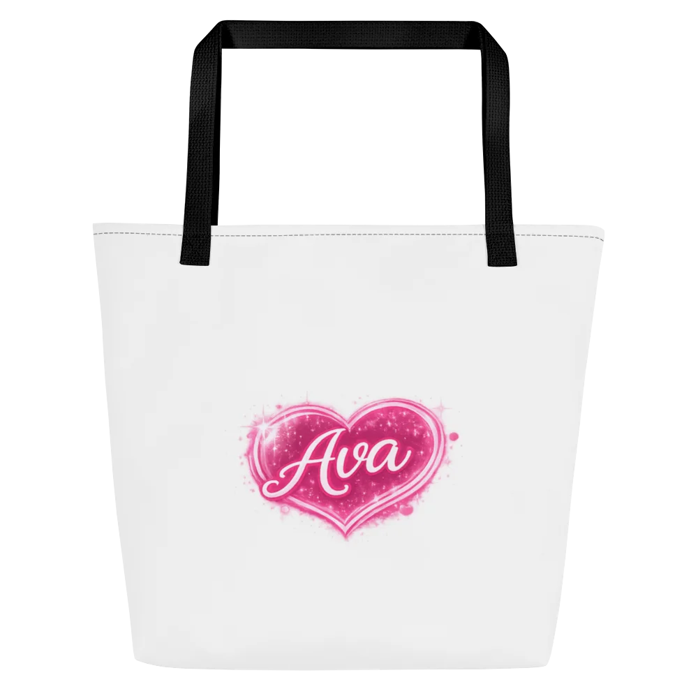 Ava Sparkling Heart Tote Bag product image (1)