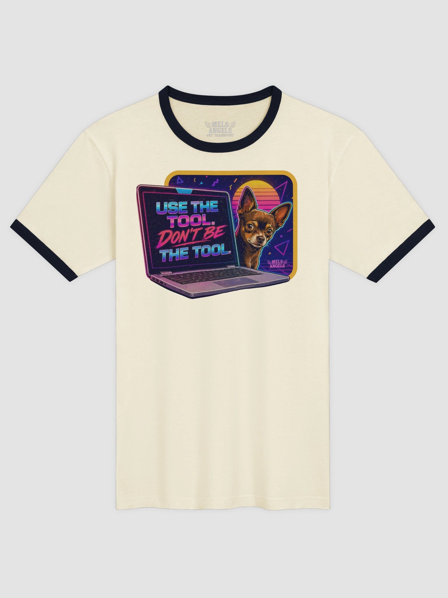 Use the Tool, Don’t Be the Tool – Retro Neon Dog Tee product image (1)