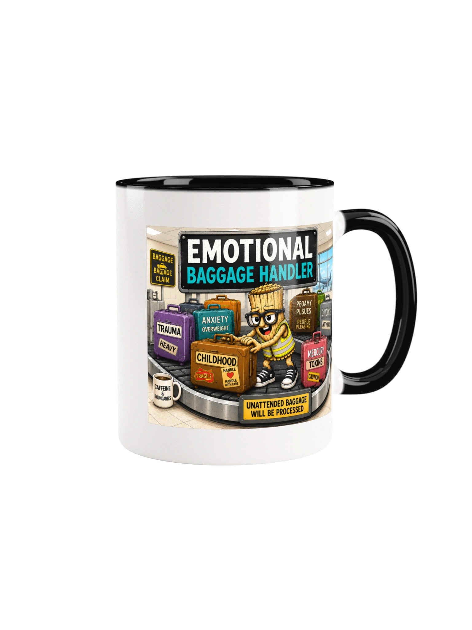 Smudgy The Emotional Baggage Handler | Ceramic Mug 11oz or 15oz product image (1)