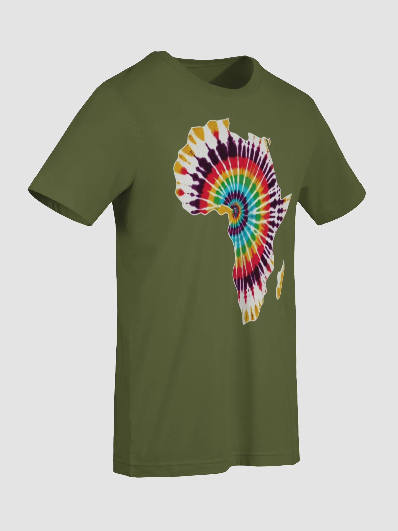 Map of Africa Tie and Dye Print Pattern Supersoft T-shirt product image (94)