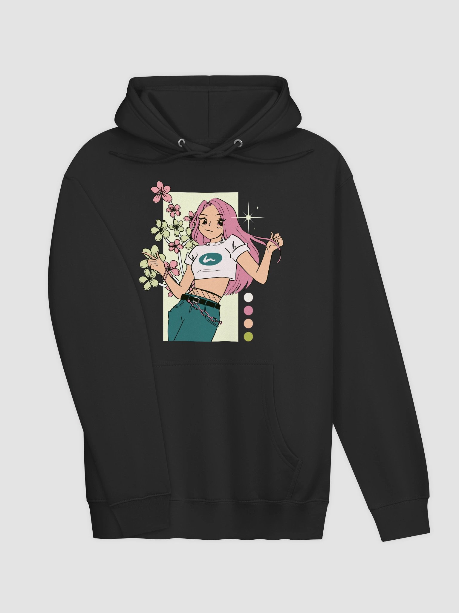 Peaceful Pink Anime Hoodie product image (21)