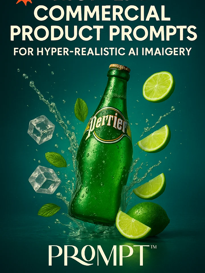💥 High-End Commercial Product Prompts for Hyper-Realistic AI Imagery 💥 product image (1)