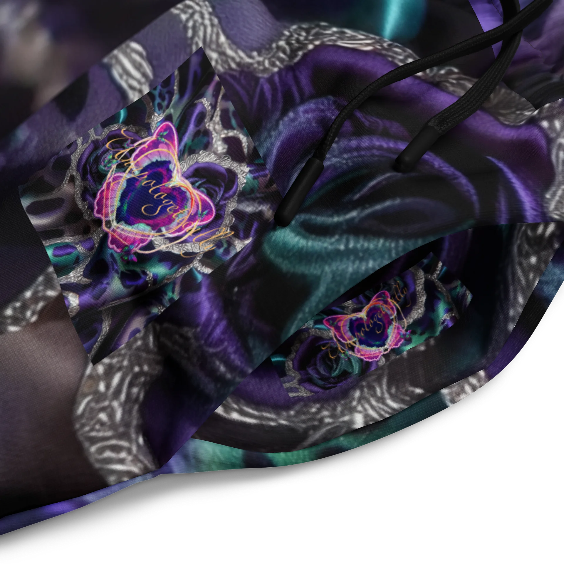 Teal Leopard Rose Unisex Joggers product image (3)
