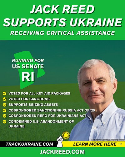 Senator Jack Reed is running for reelection in Rhode Island's Democratic Senate primary.

✅Voted for all key aid packages
✅Vo...