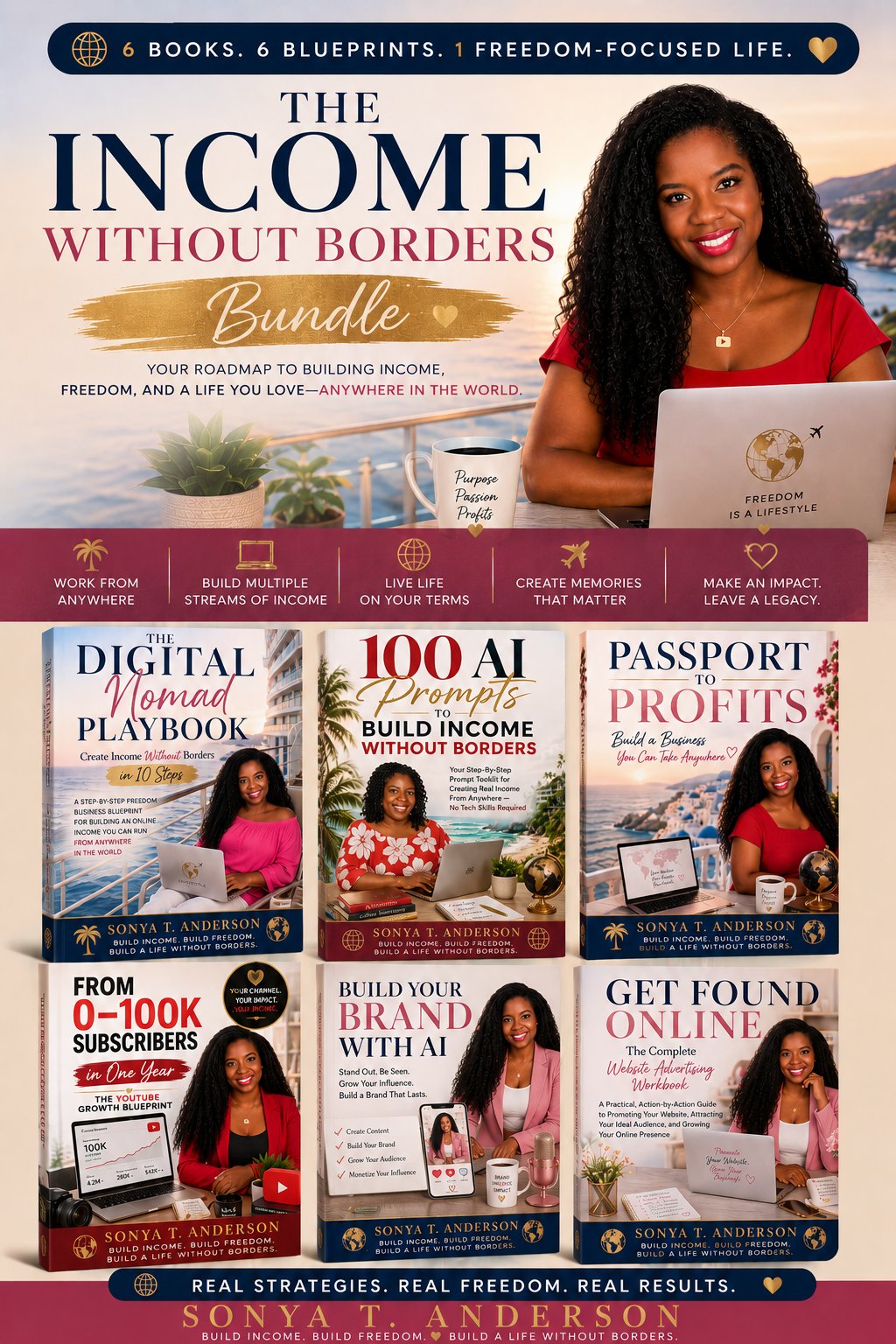 Income Without Borders: Freedom Business Bundle by Sonya T. Anderson (500+ pages!) product image (1)