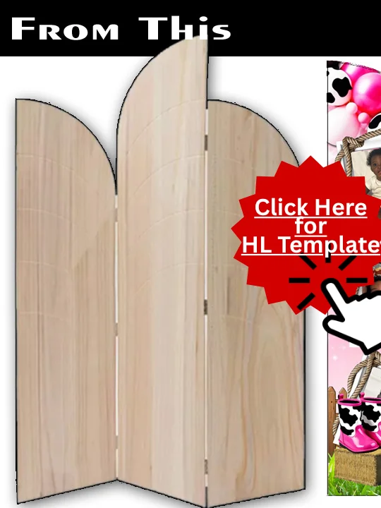 HL Wood Backdrop Template - First Rodeo - DIY Videos Included product image (1)