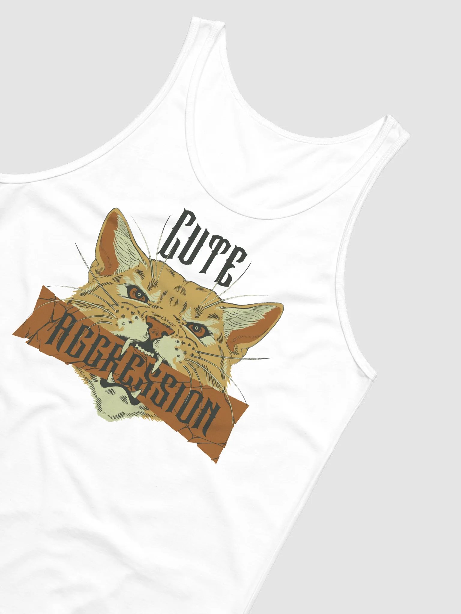 Cute Aggression 'CAT3' Tank (White) product image (4)
