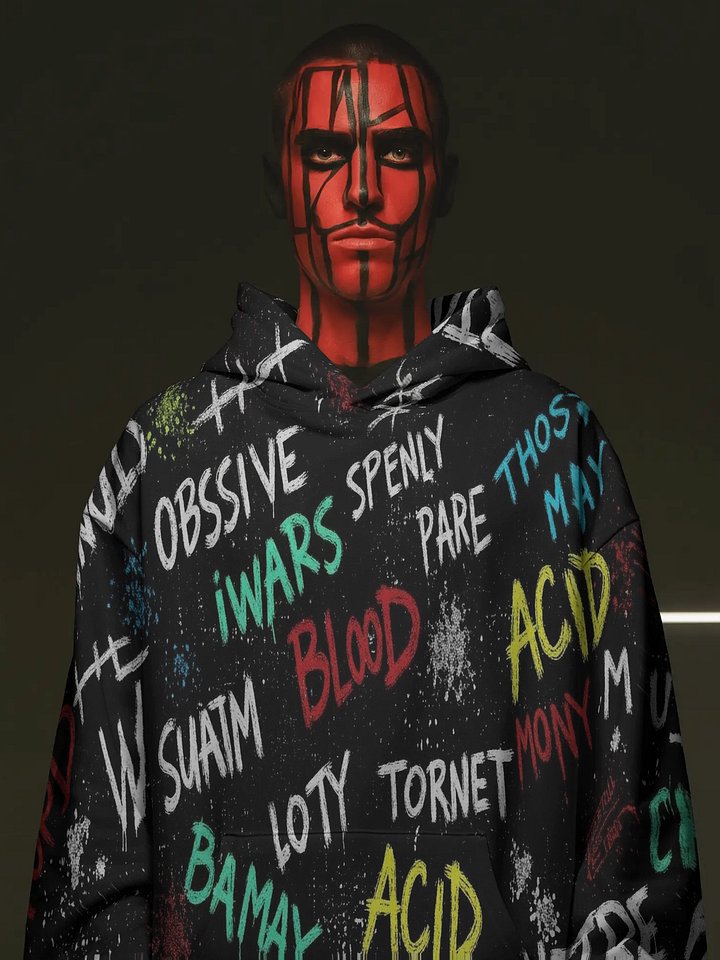 PSYCHO – Mental Static Series — All-Over Print Hoodie product image (2)