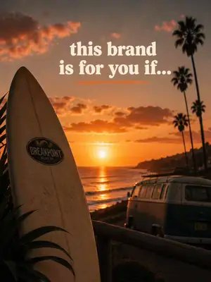 Some people chase the noise. We chase the last light of the day, the sound of the ocean, and the feeling that summer should never end. If you'd rather watch the sunset than stand in a crowded room, you're one of us. BREAKPOINT SURF CO. #BreakpointSurfCo #SurfLifestyle #VintageSurf #BeachVibes #CaliforniaStyle