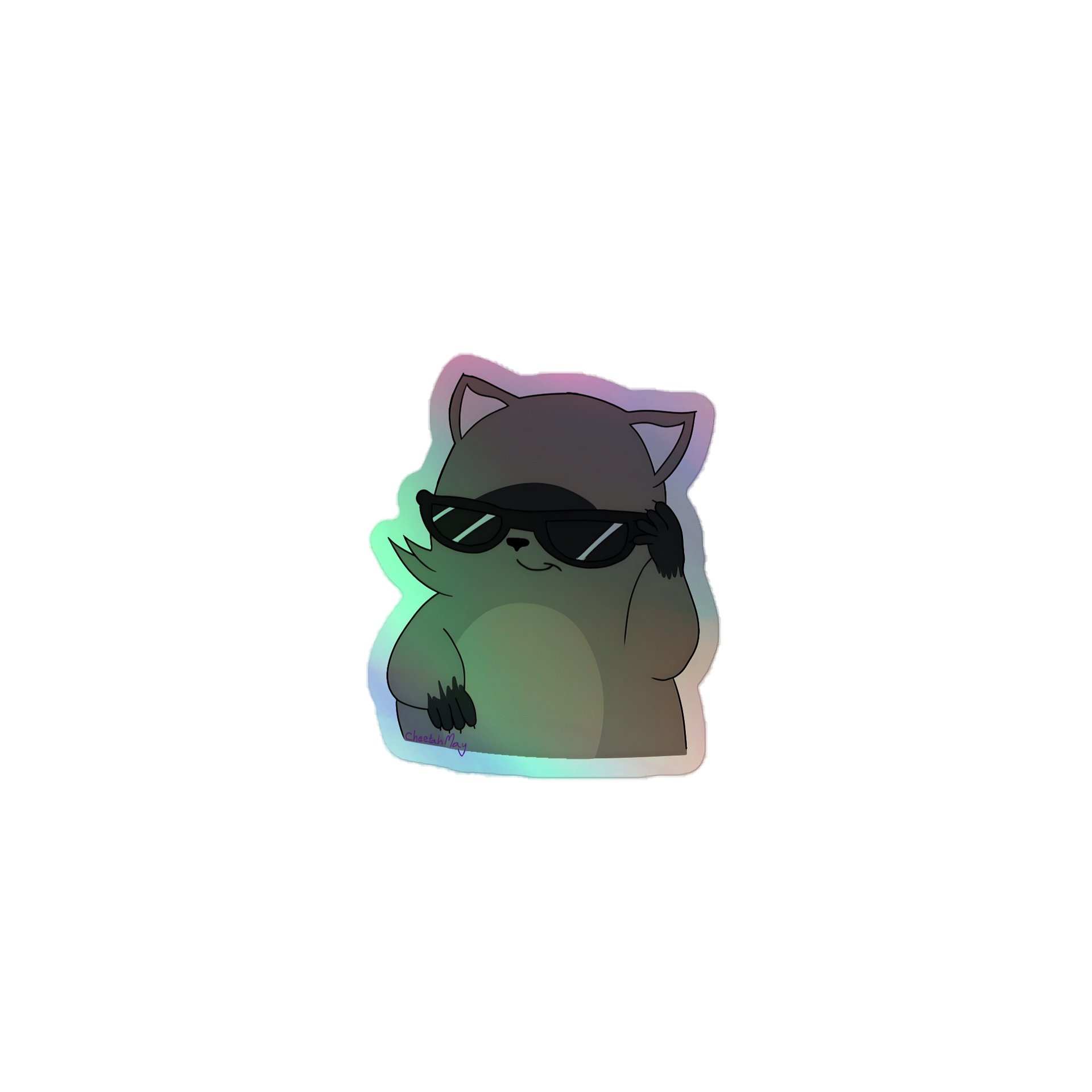 Cool RespawnRaccoon Holographic Sticker product image (1)