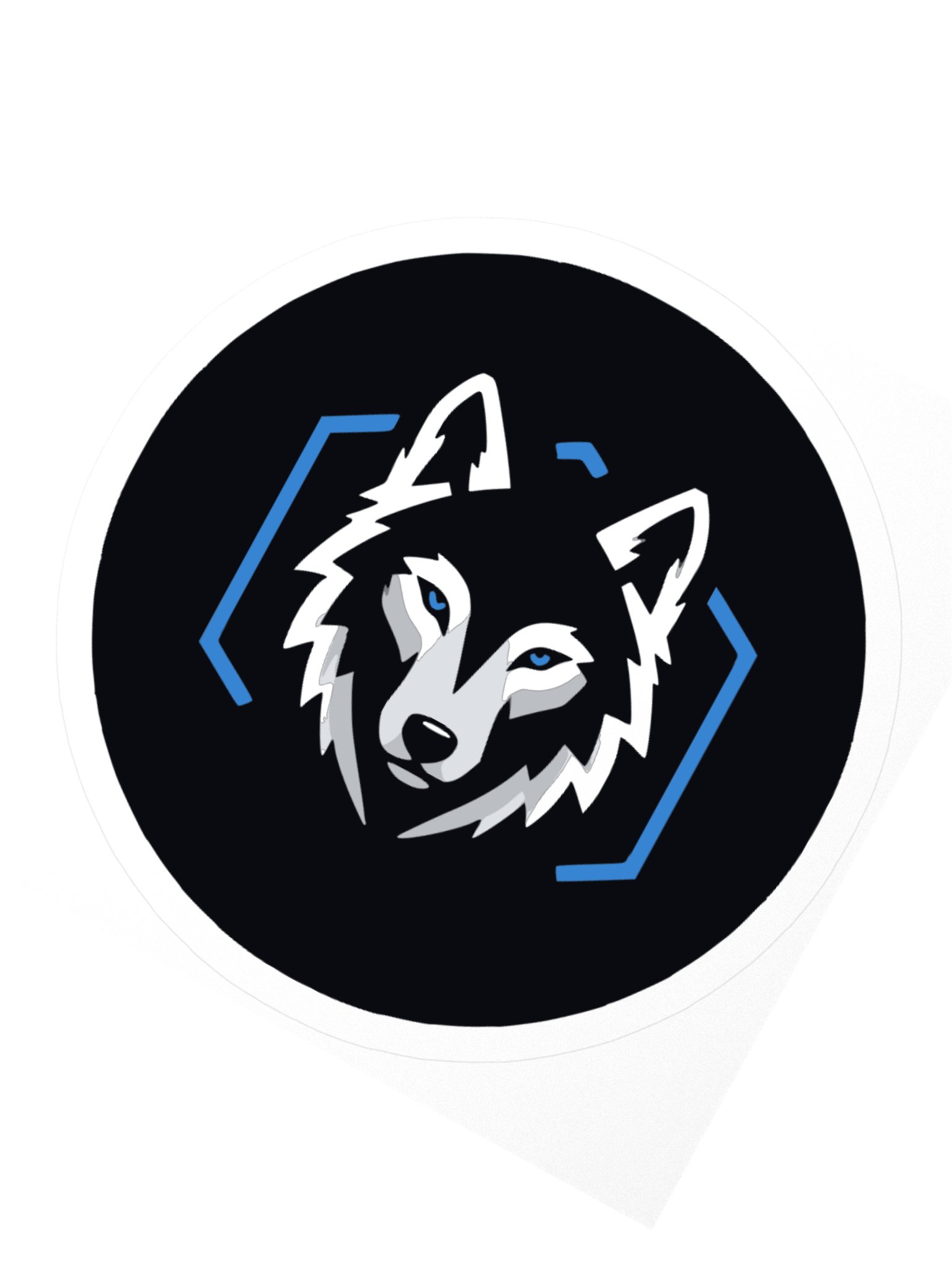 Geometric Wolf Kiss Cut Sticker product image (2)