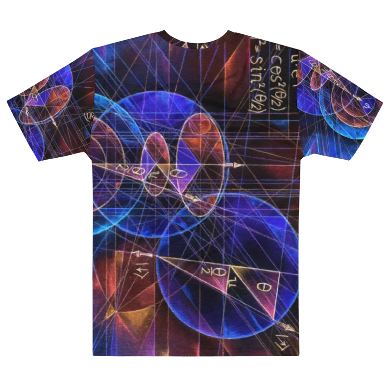 Spinning Projection - Quantum Physics Negative Art Men's Crew Neck T-Shirt product image (4)