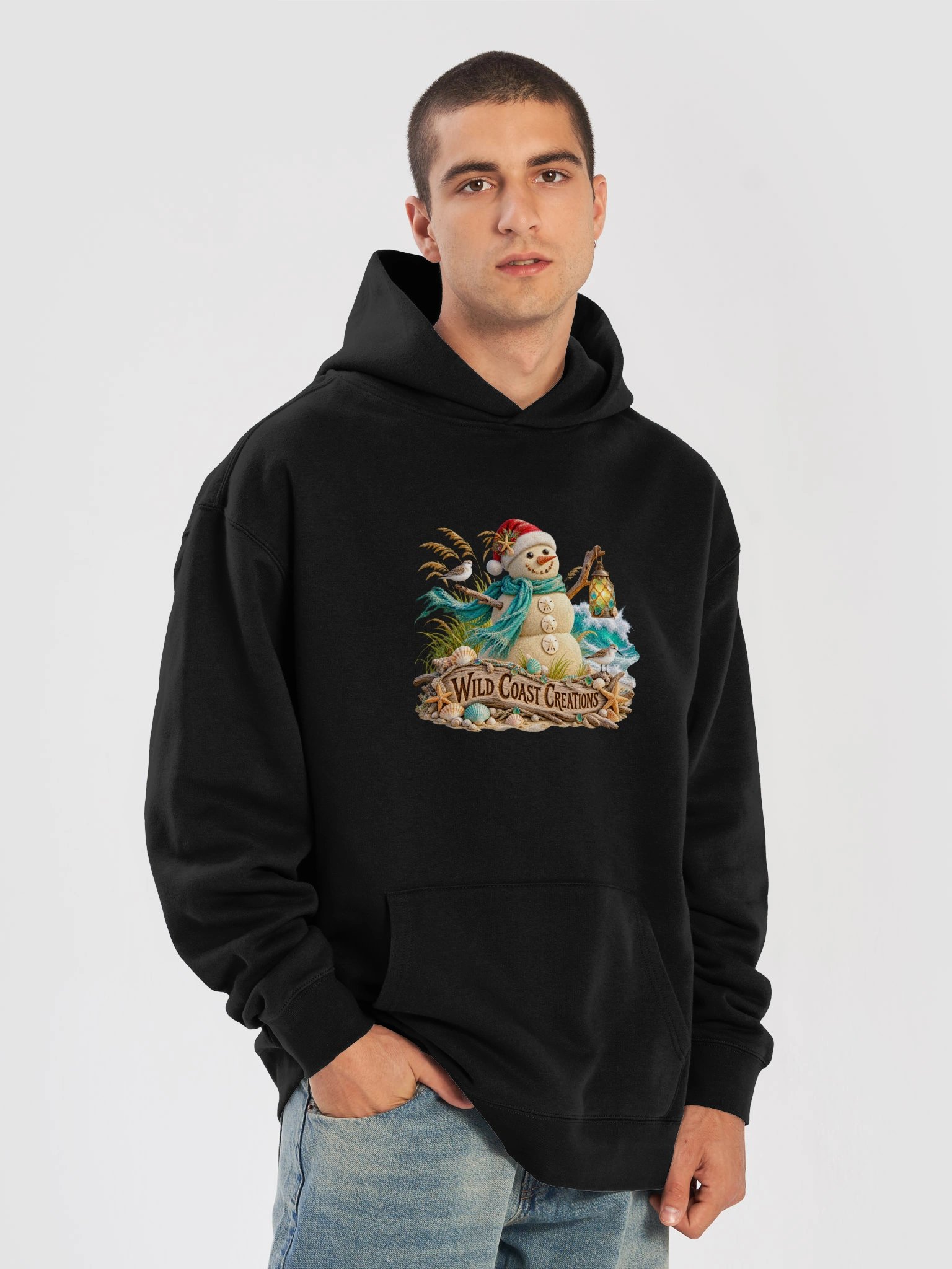 Wild Coast Creations Snowman Relaxed Hoodie product image (7)