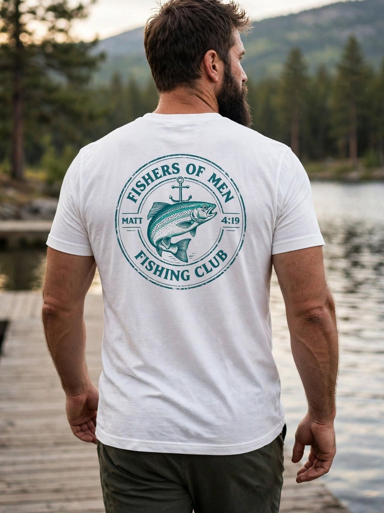 Fisher of Men Teal Logo Tee product image (2)