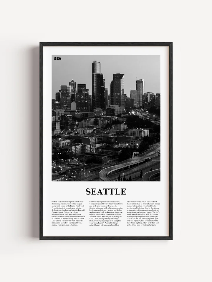 Seattle 04 Newspaper Poster | Framed product image (1)
