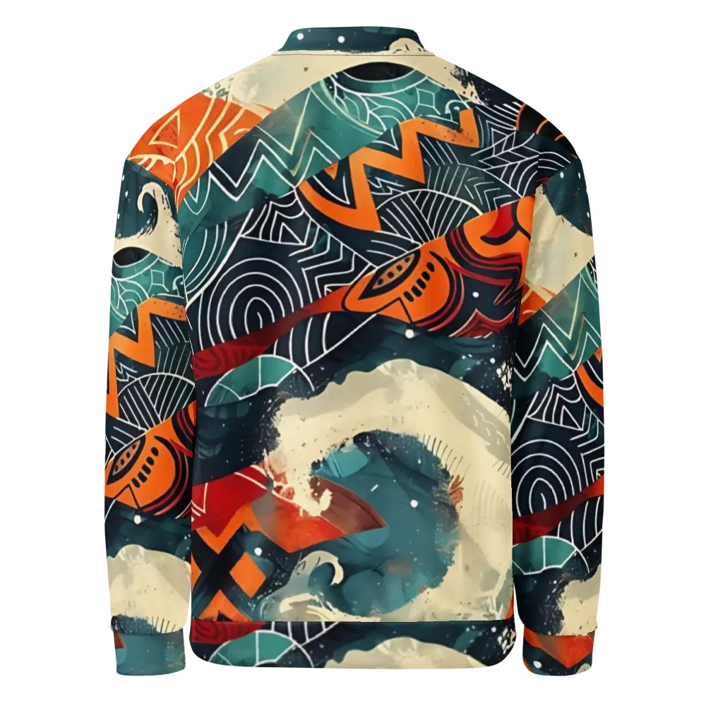 Vibrant Swirls All-Over Bomber Jacket product image (2)