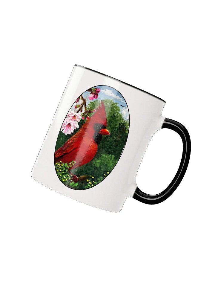 Cardinal With Pink Flowers Mug product image (1)
