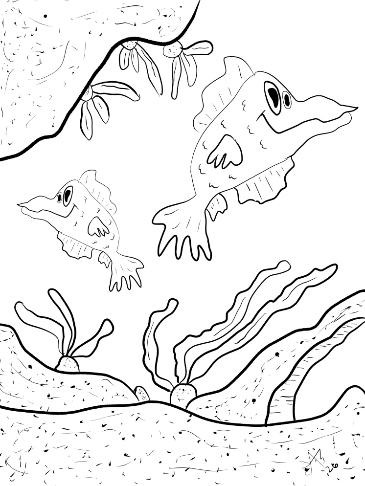 TSStechAngel's World - Parrotfish Coloring Page product image (1)