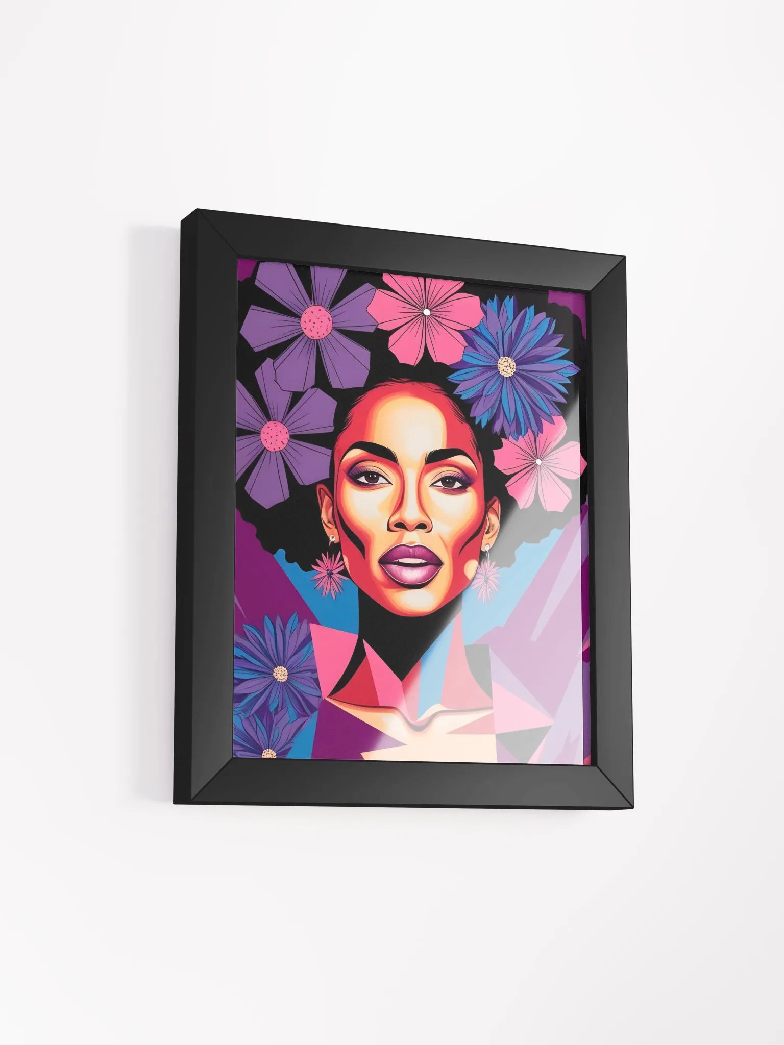 Floral Afro Stylized Framed Poster product image (3)