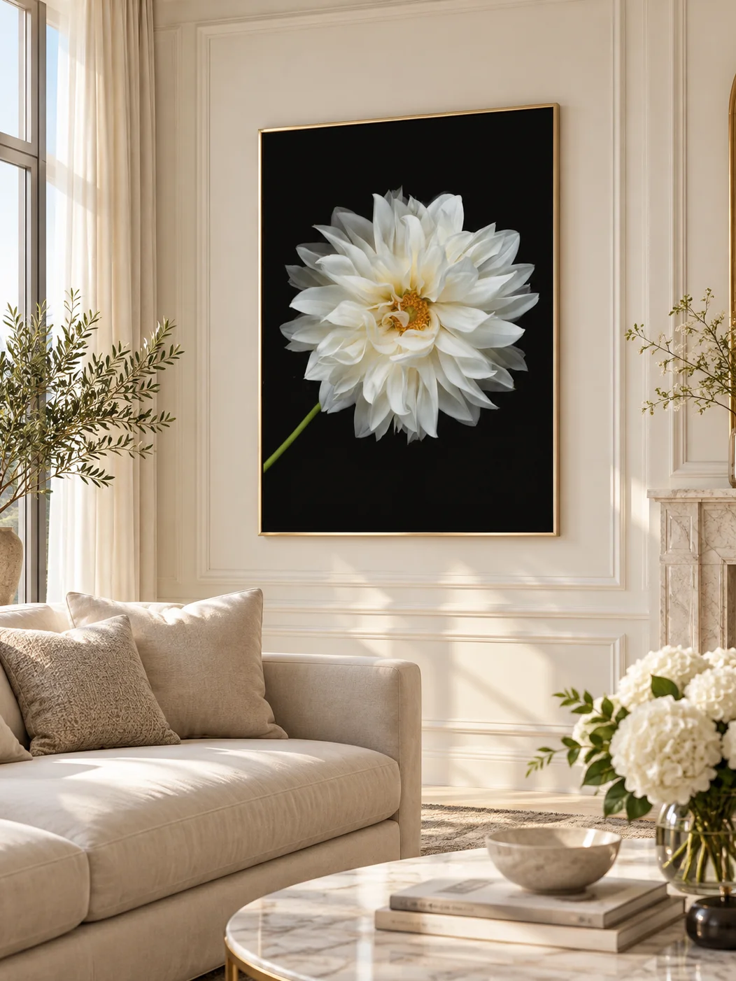 White Dahlia — Botanical Fine Art Photography Print product image (1)