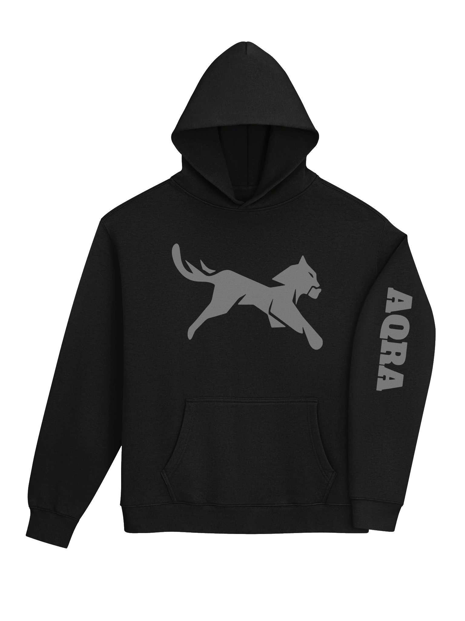 Leaping Cat Silhouette Relaxed Hoodie product image (8)