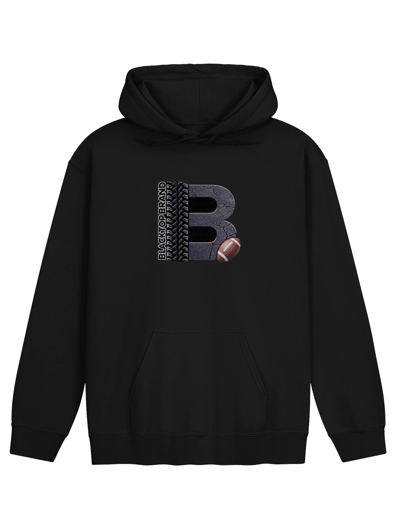 Blacktop Brand Football Logo Pullover Hoodie product image (1)
