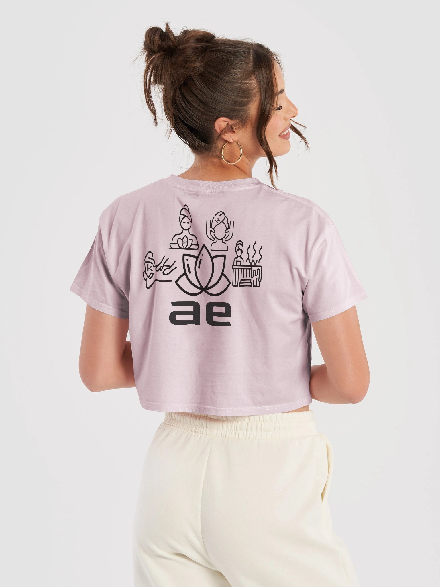 The spa named AE crop top back print //cotton\\ worldwide! product image (1)