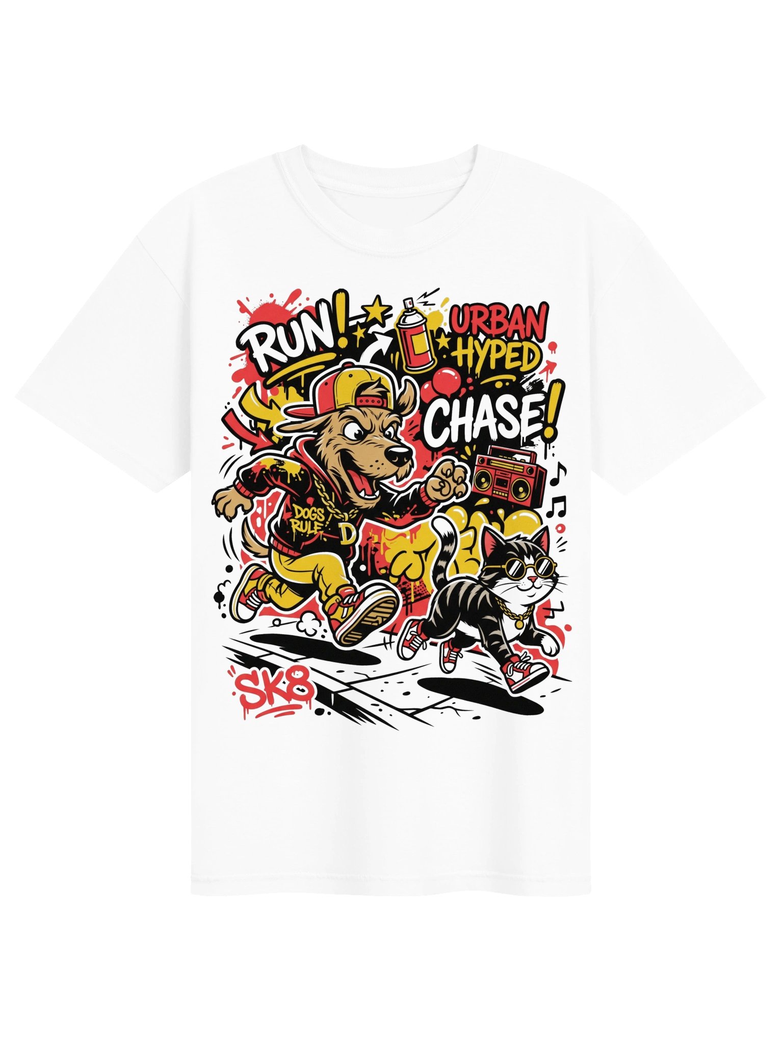 Funny Raccoon Cat Shirt | Urban Streetwear Tee | Skate Animal T-Shirt product image (2)