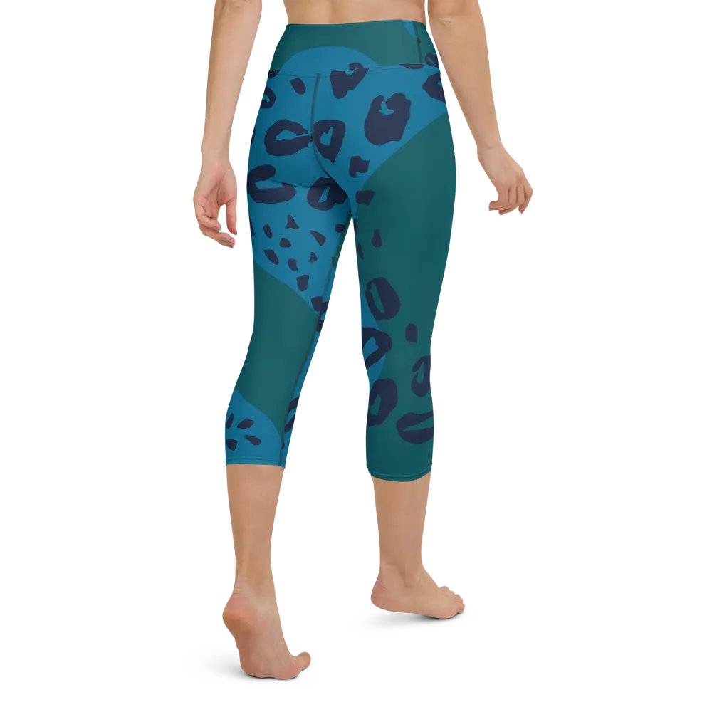 Teal Leopard Yoga Capri Leggings product image (3)