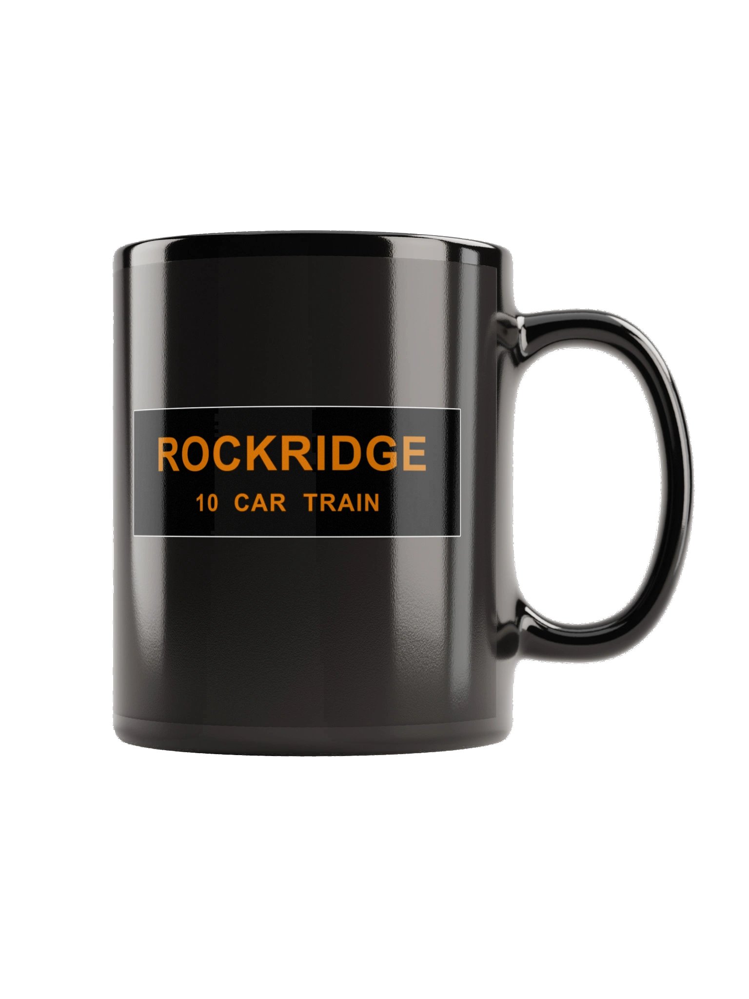 "ROCKRIDGE / 10 Car Train" - Glossy Black Mug product image (6)